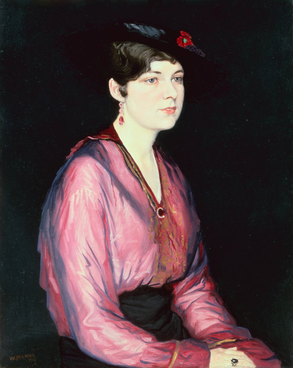 Den rosa blusen, Portrett av Sylvia Parsons av William Strang