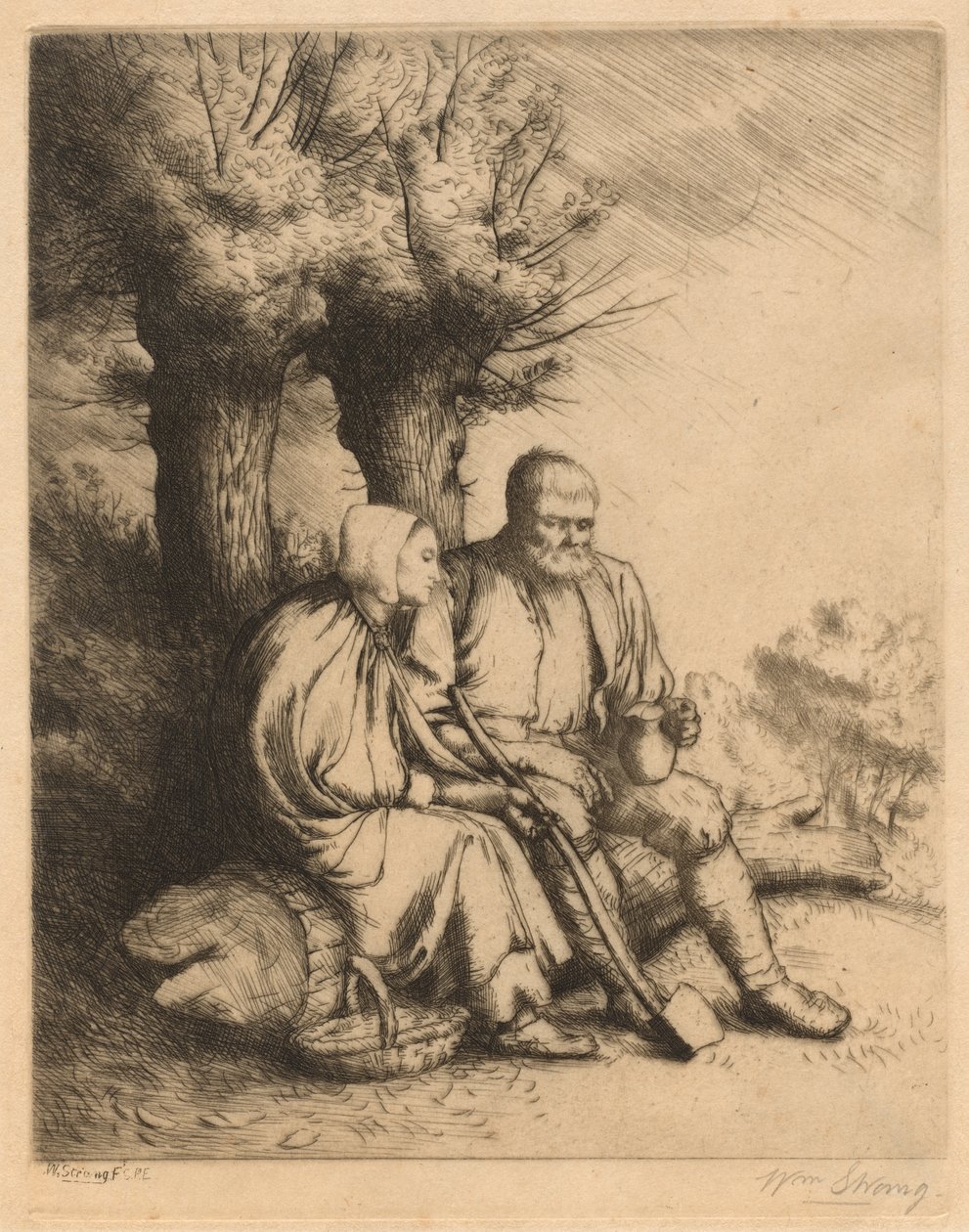 The Woodman, 1881. av William Strang
