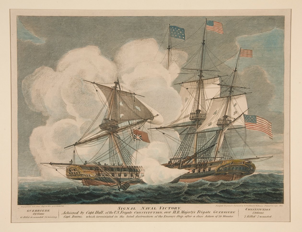 Signal Naval Victory Achieved, Constitution and Guerri?re av William Strickland