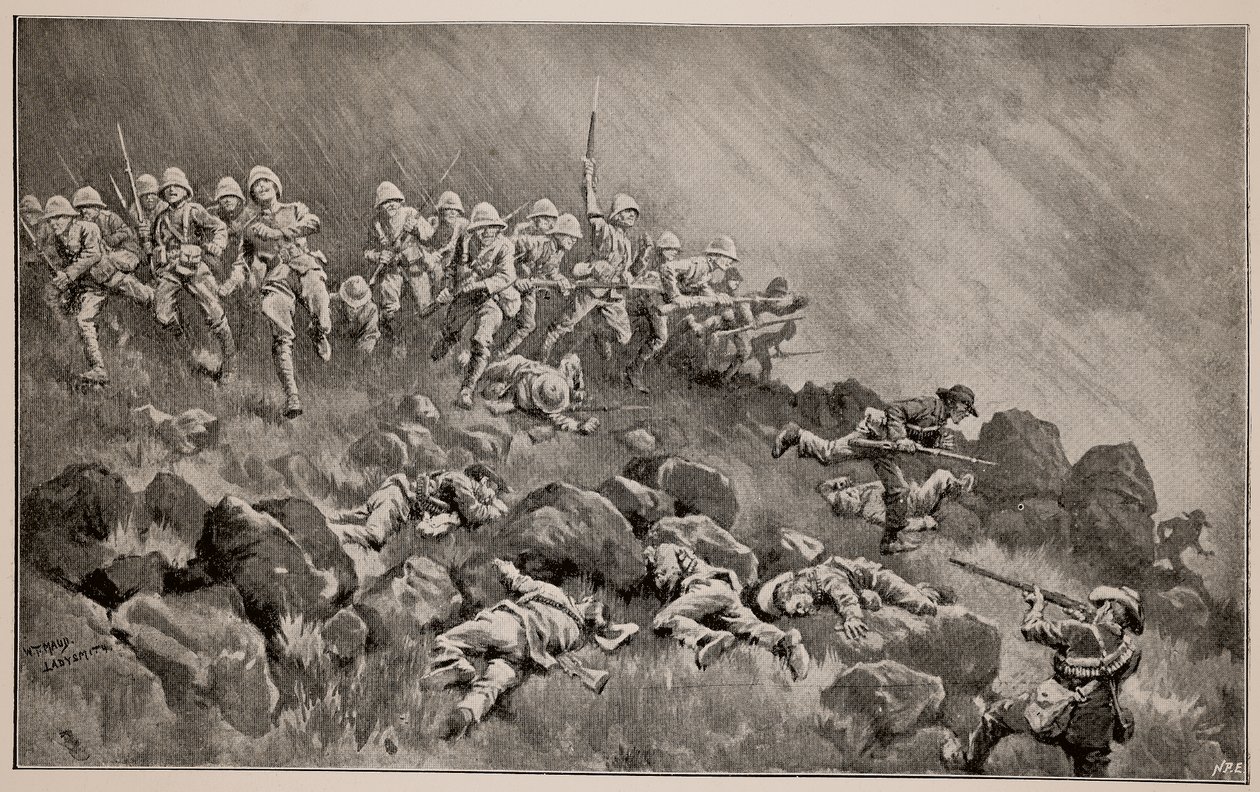 Det store angrepet på Ladysmith: The Devons Clearing Wagon Hill av William T. Maud