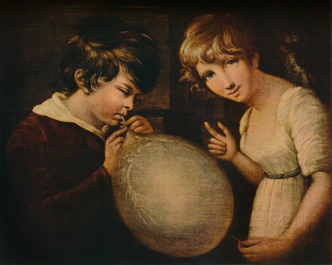 Gutt og jente med blære, 1700-tallet av William Tate
