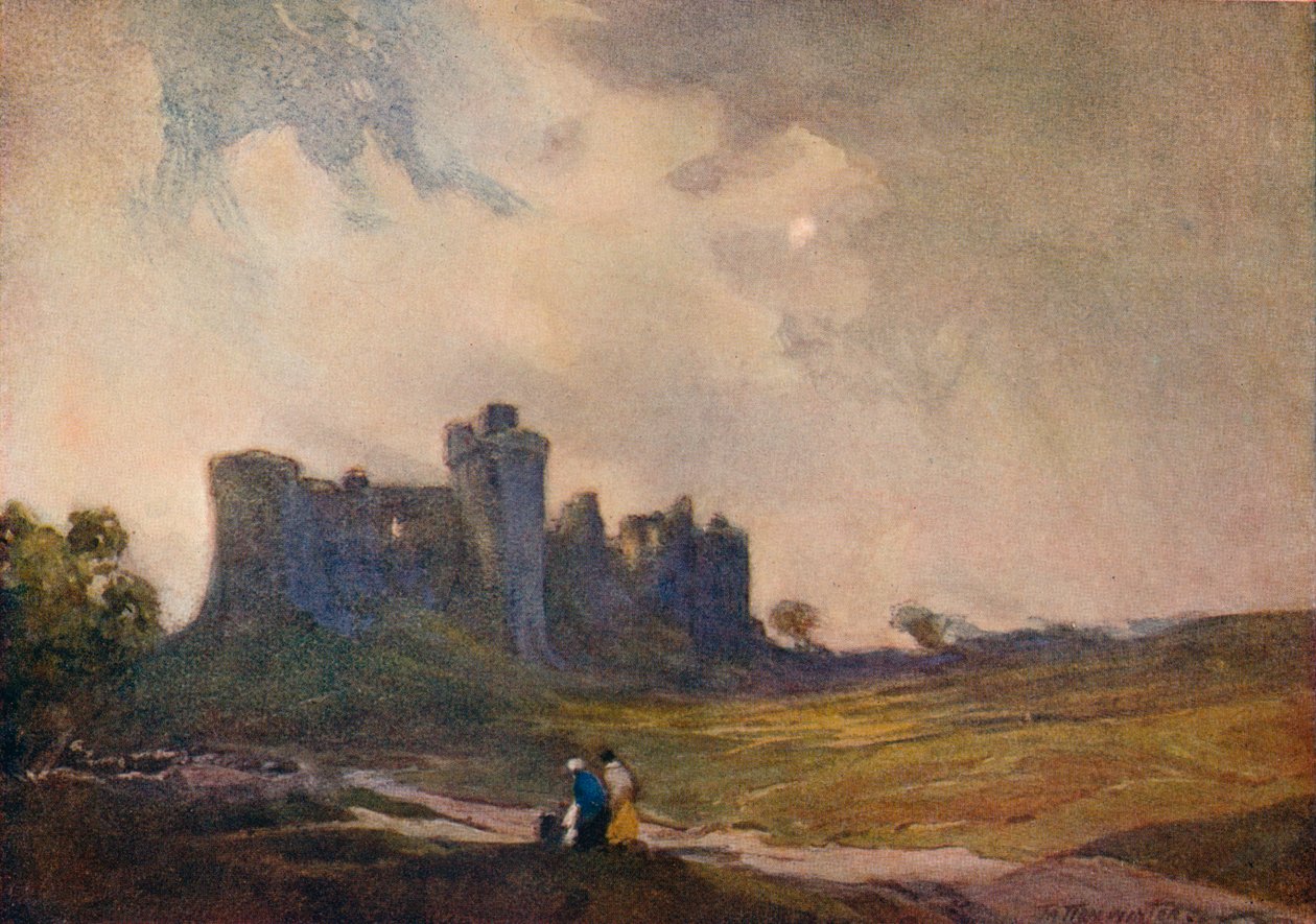 The Coming Storm, Carew Castle, c1913 1914-1915 av William Tatton Winter