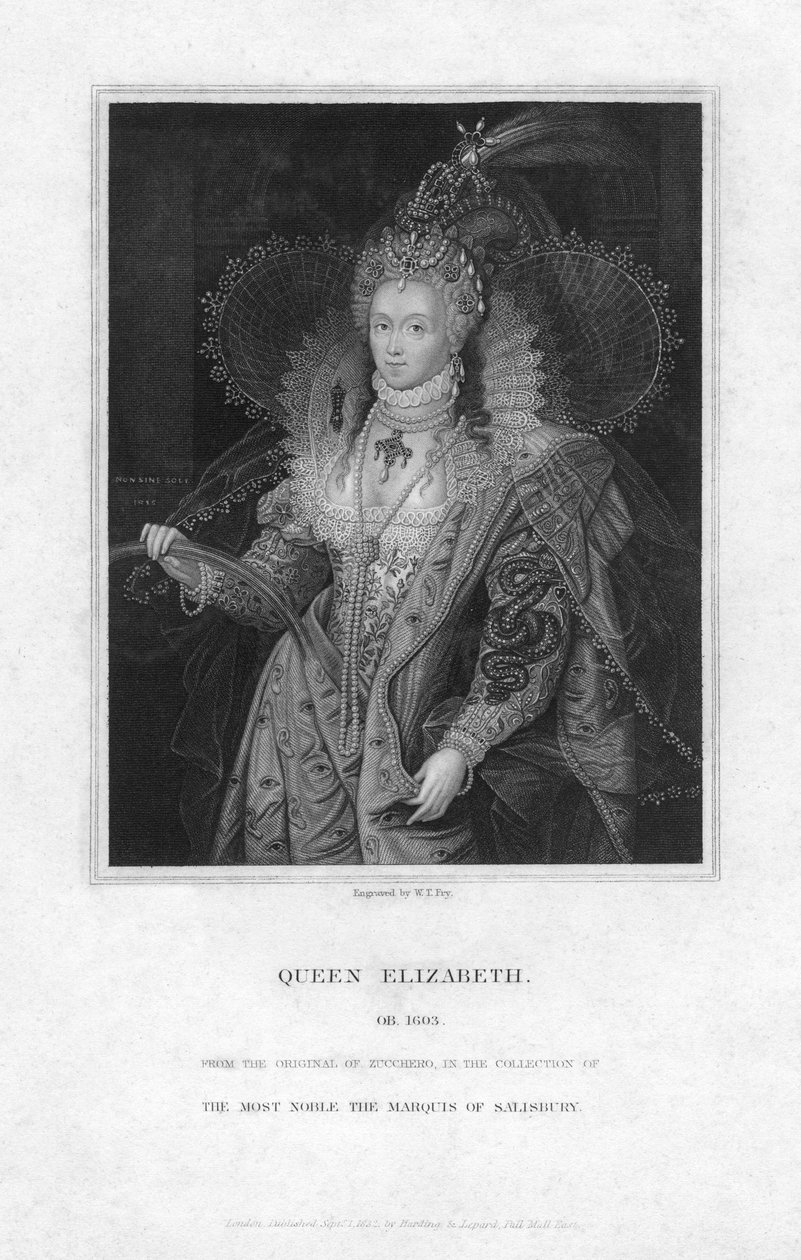 Elizabeth I, dronning av England, 1832. av William Thomas Fry
