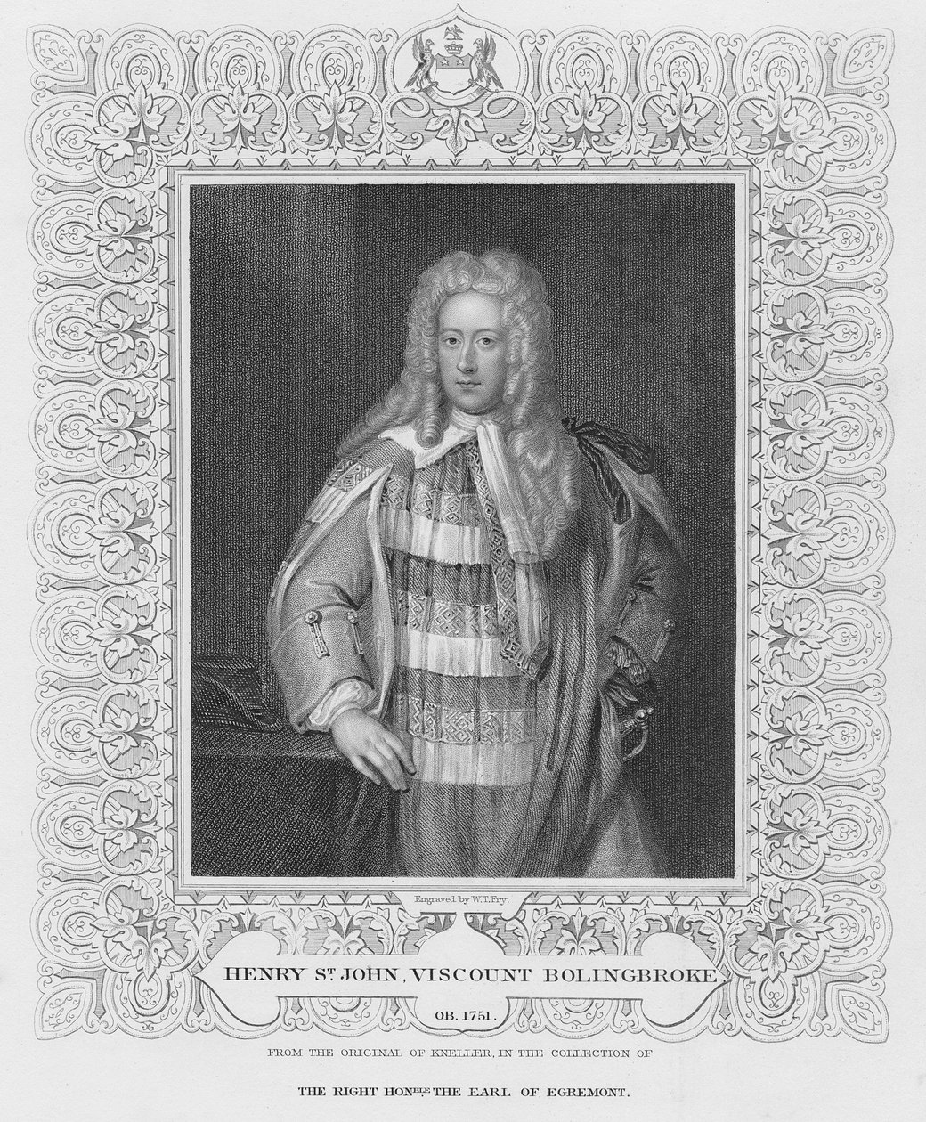 Portrett av Henry St. John Viscount Bolingbroke av William Thomas Fry