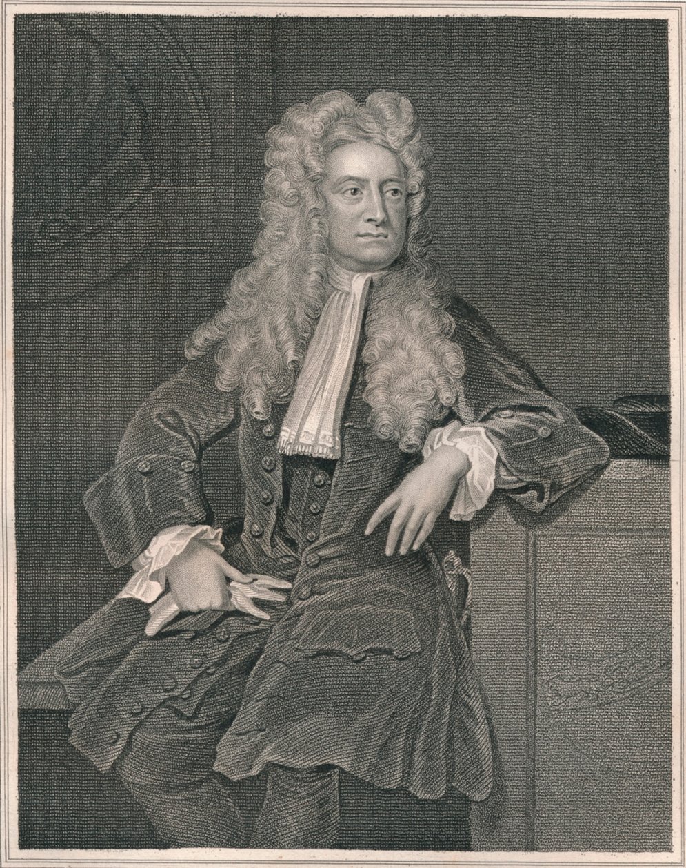 Sir Isaac Newton, c1700, tidlig på midten av 1800-tallet. av William Thomas Fry