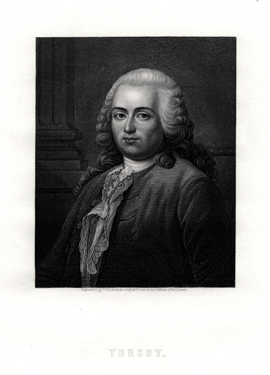 Turgot, fransk statsmann og økonom, 1800-tallet av William Thomas Fry