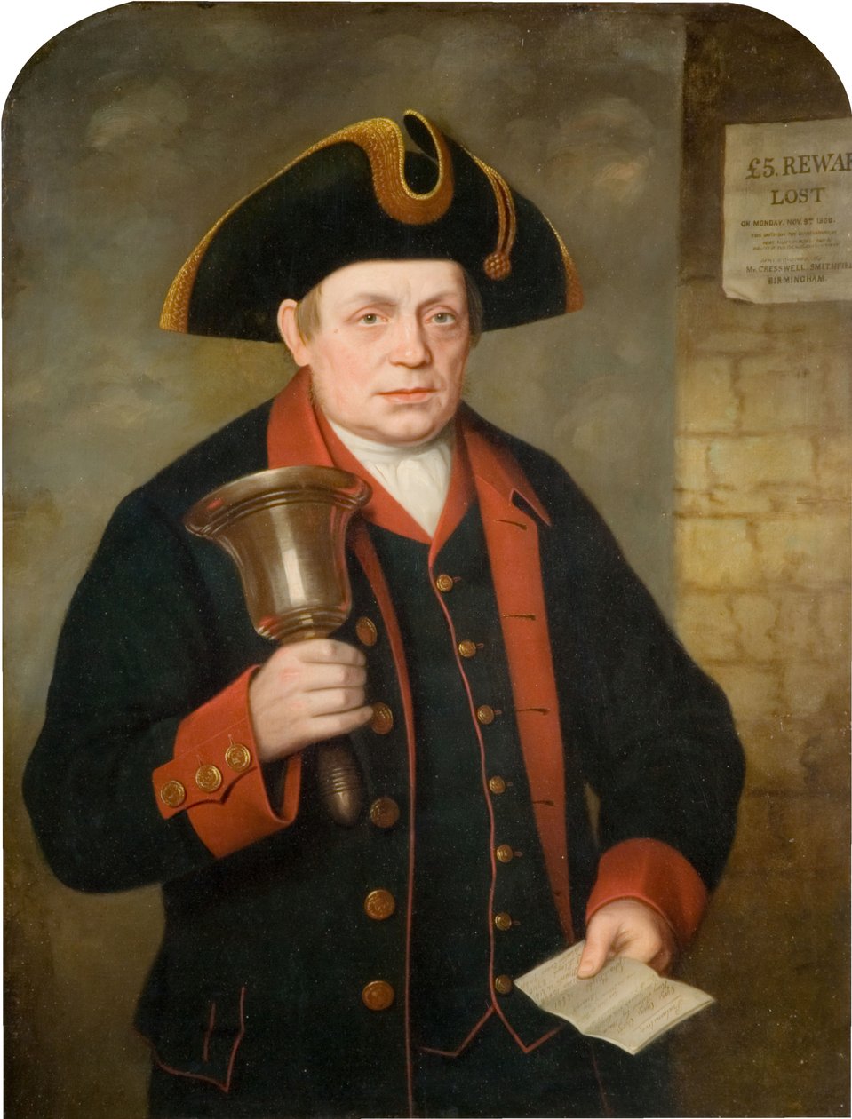 Portrett av Jacob Wilson 1799-1882 Last Birmingham Town Crier, 1868-69. av William Thomas Roden