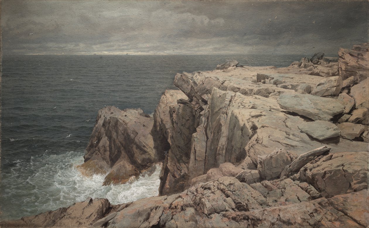 Cormorant Cliff, Jamestown, Rhode Island, 1877. av William Trost Richards