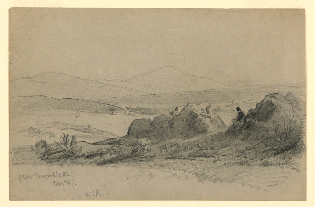 Landskap, Darmstadt, Tyskland av William Trost Richards