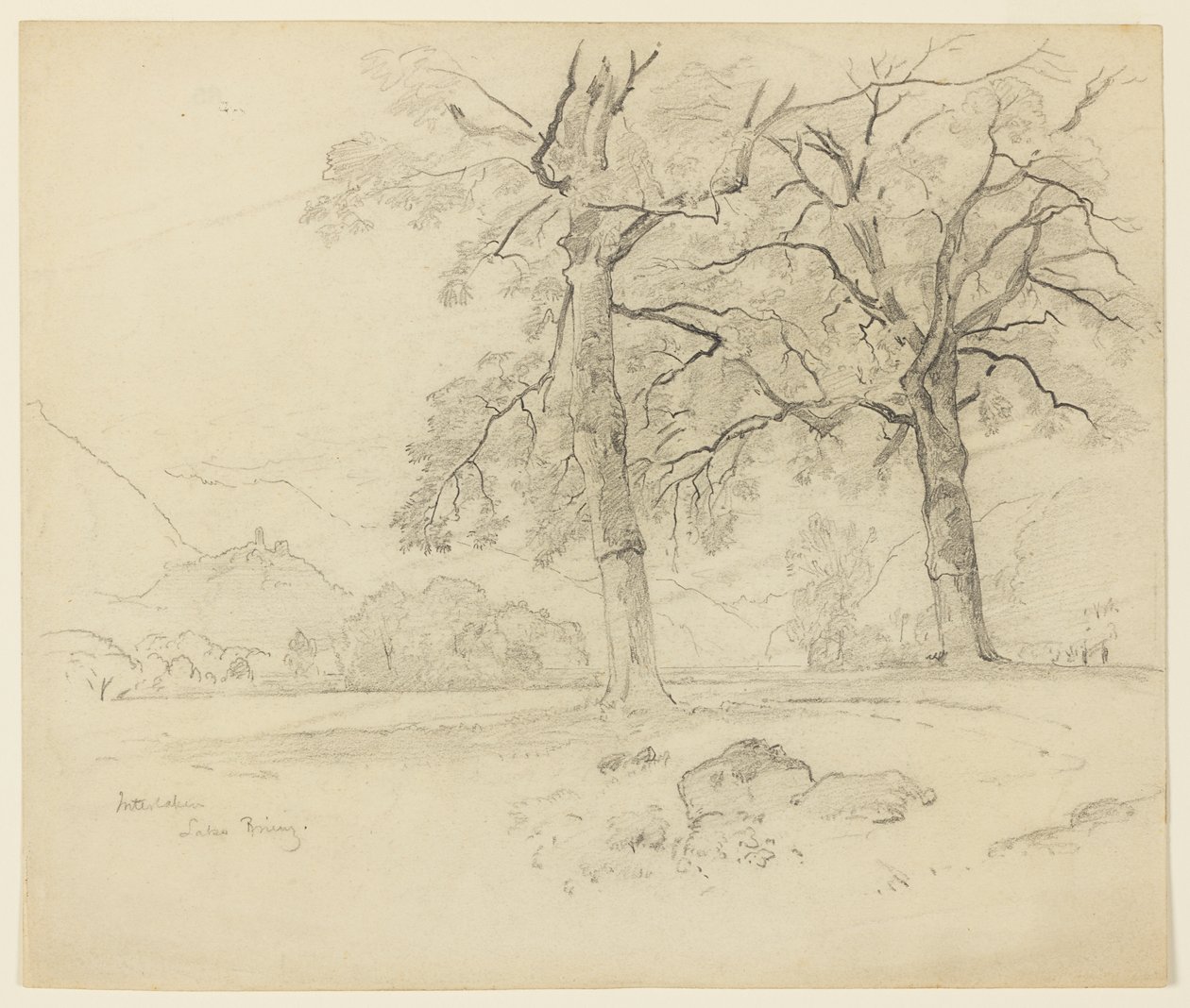 Landskap, Brienzsjøen, Interlaken, Sveits av William Trost Richards