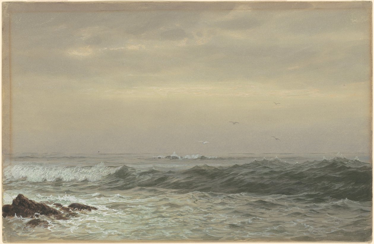 Steiner og Breaking Waves av William Trost Richards