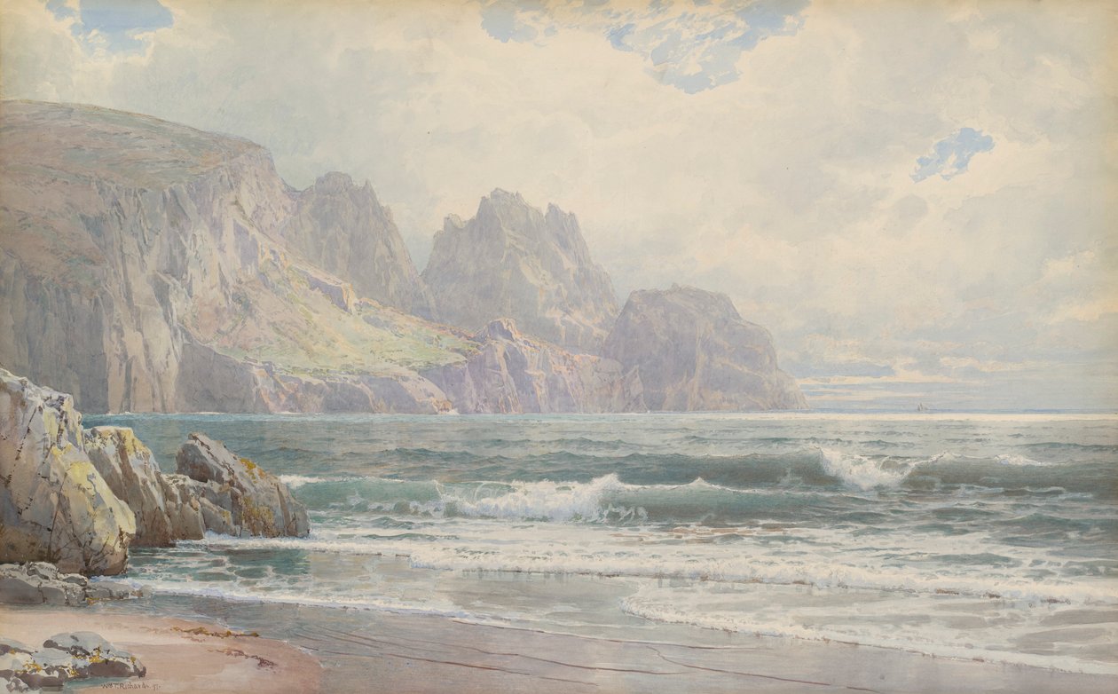 Steinete kystlinje av William Trost Richards