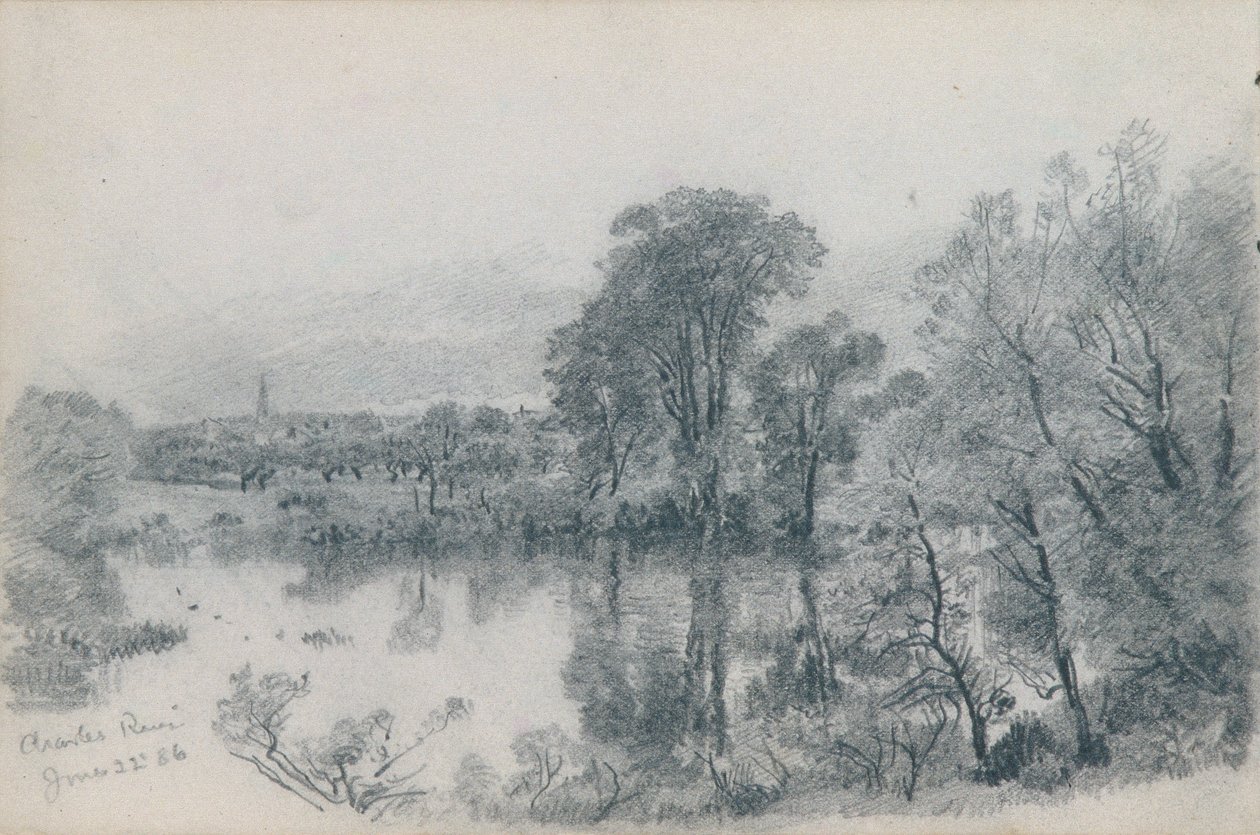 Skissebok med landskaps- og maritime motiver fra New England og Pennsylvania av William Trost Richards