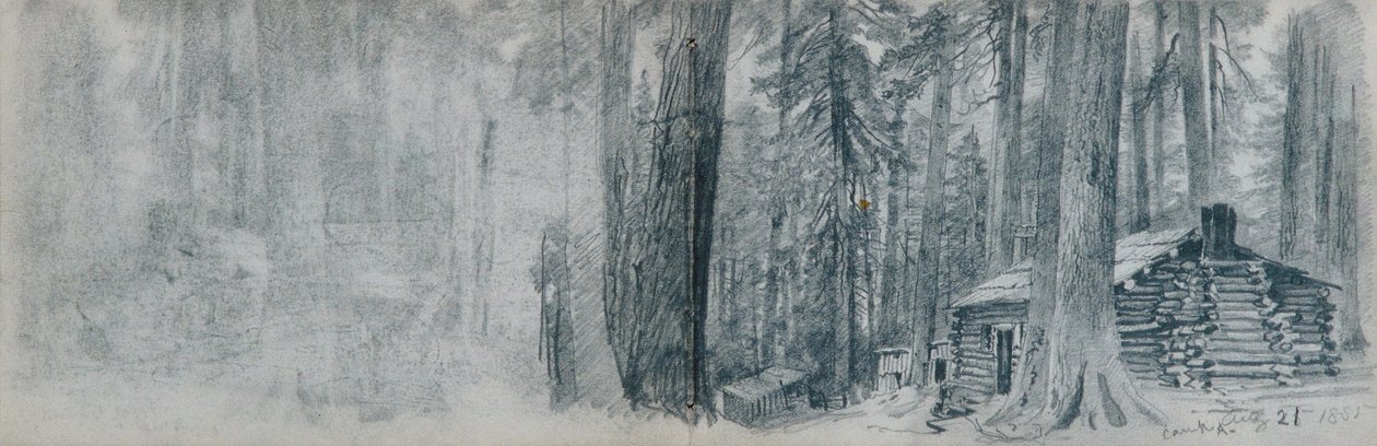 Skissebok med landskapsmotiver fra det nordvestlige Stillehavsområdet av William Trost Richards