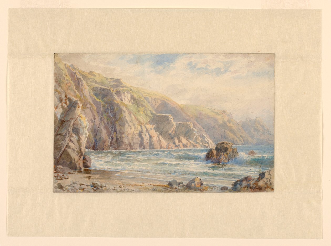 Studie for "Moulin Huet Bay, Guernsey" av William Trost Richards