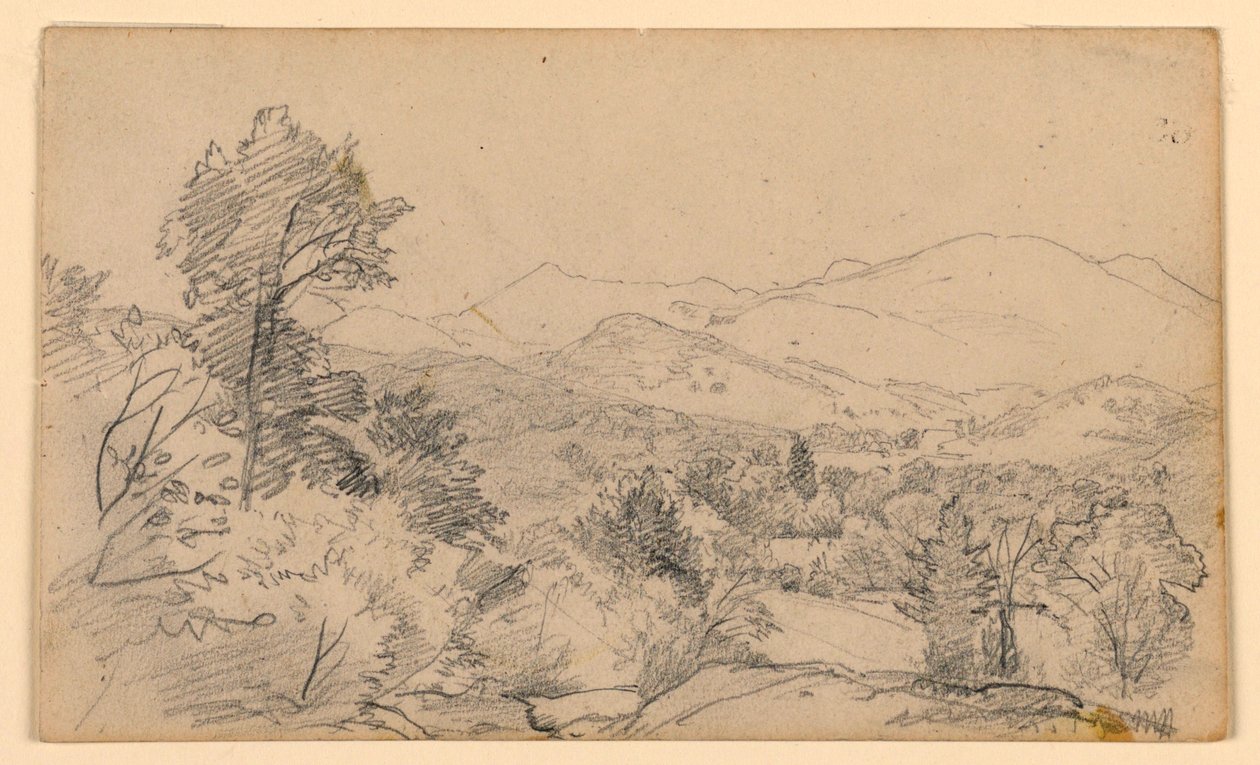 Studie av landskap av William Trost Richards