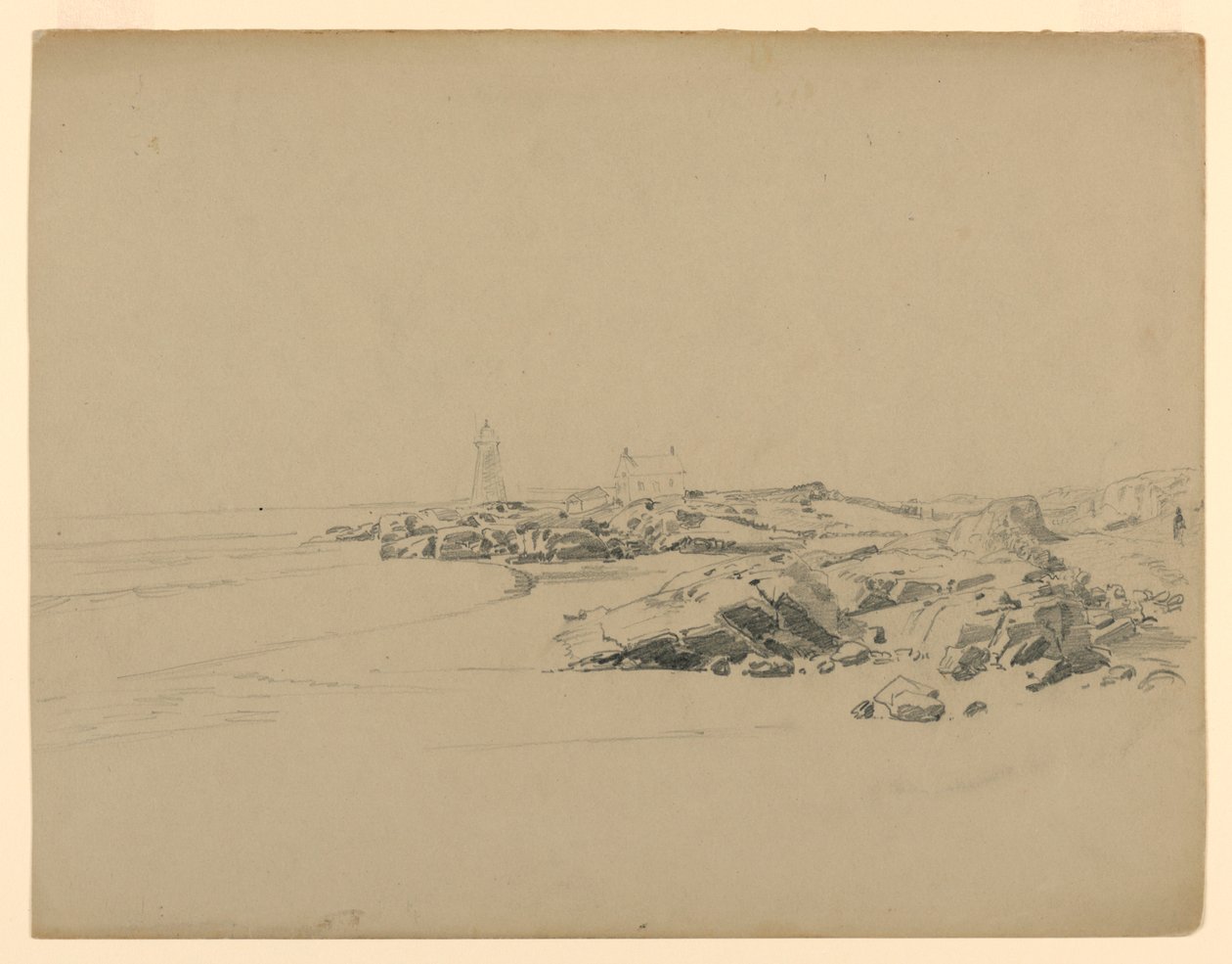 Studie av kysten, Point Judith, RI av William Trost Richards