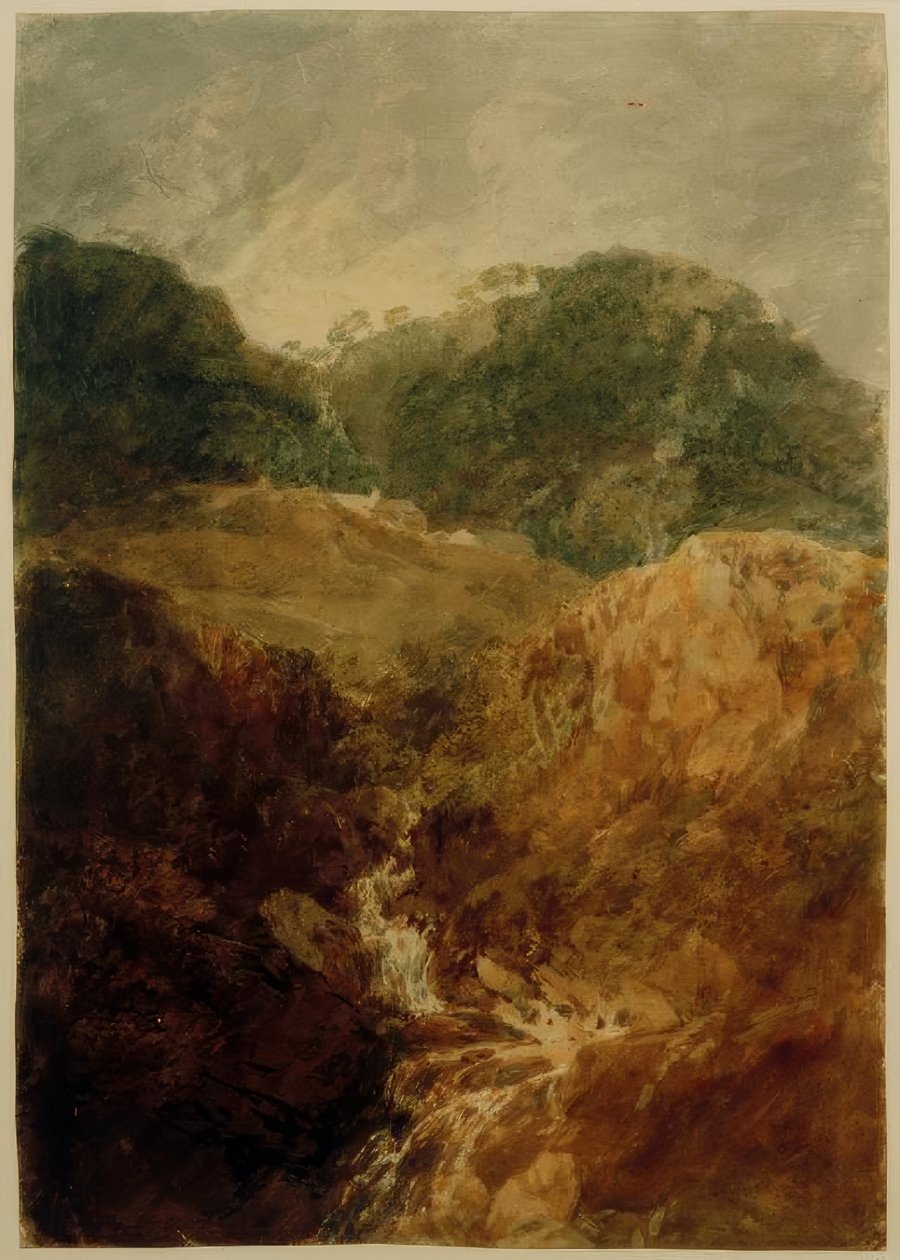 A Mountain Stream: Head of Derwentwater(?) av Joseph Mallord William Turner