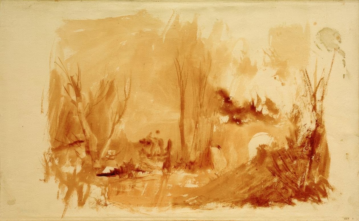Et skogkledd landskap av Joseph Mallord William Turner
