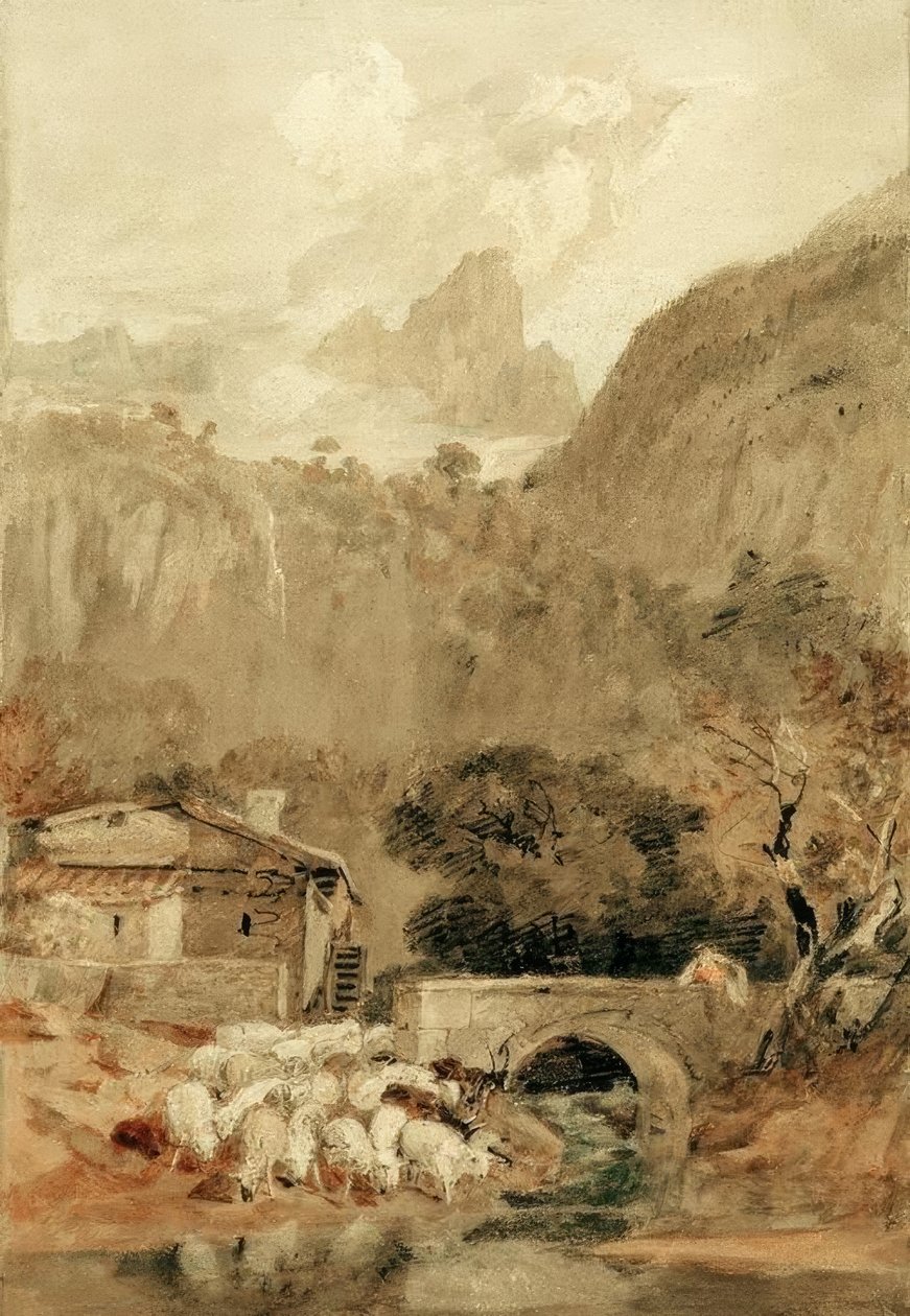 Aiguillette fra dalen i Cluse av Joseph Mallord William Turner