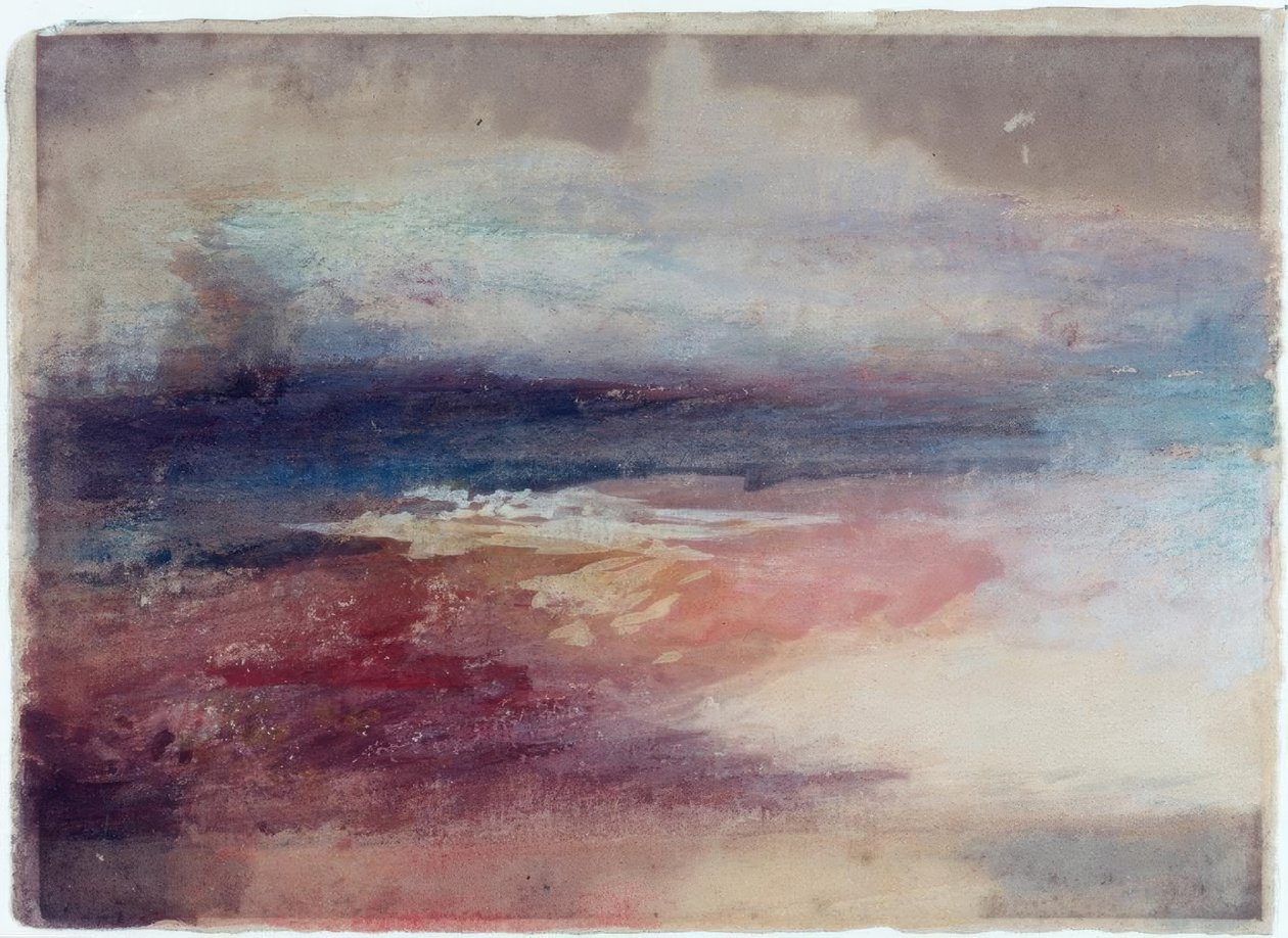 Kystutsikt ved solnedgang av Joseph Mallord William Turner