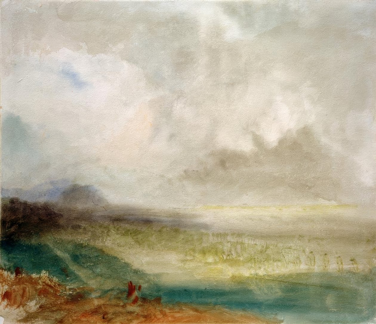 Rhônedalen nær Sion av Joseph Mallord William Turner