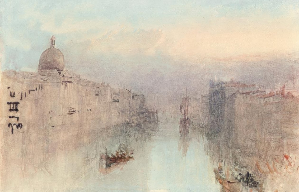 Canal Grande og San Simeone Piccolo av Joseph Mallord William Turner