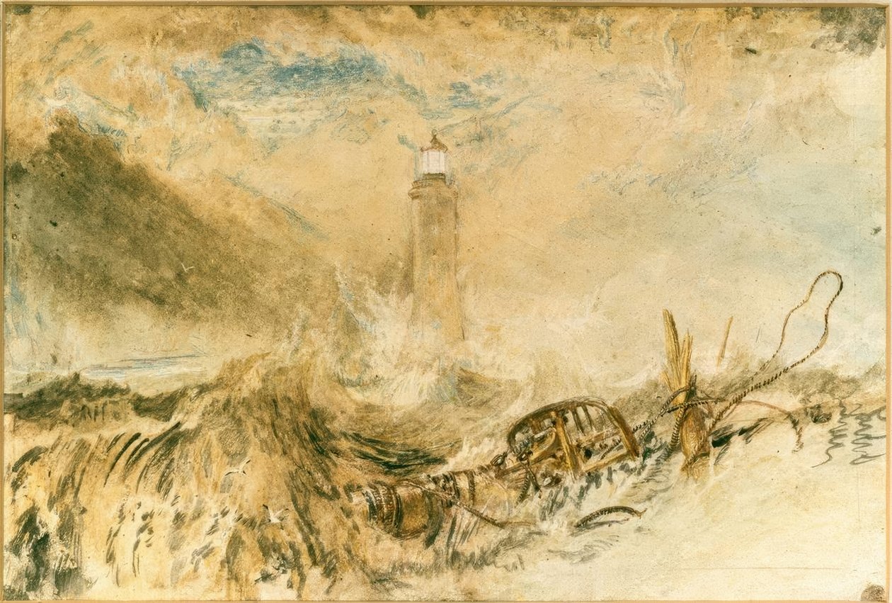 Eddystone fyrtårn utenfor Plymouth av Joseph Mallord William Turner
