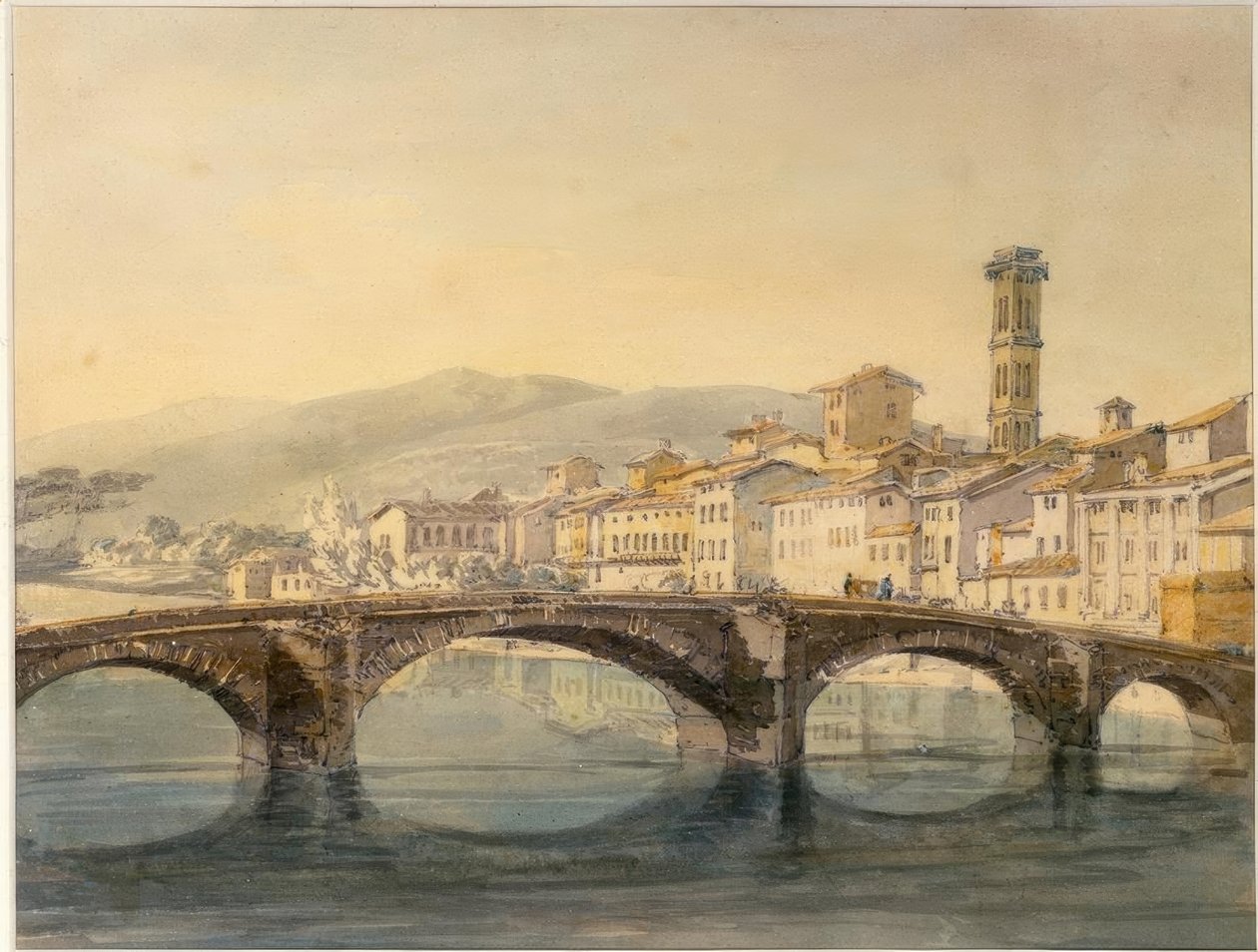 Firenze fra Arno av Joseph Mallord William Turner