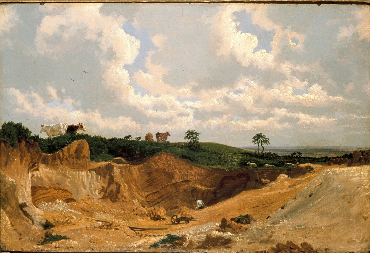 Grusgrav på Shotover Hill, nær Oxford, c1818 av Joseph Mallord William Turner