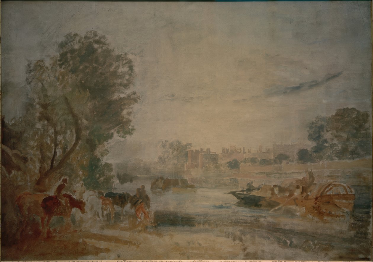 Hampton Court, fra Themsen av Joseph Mallord William Turner