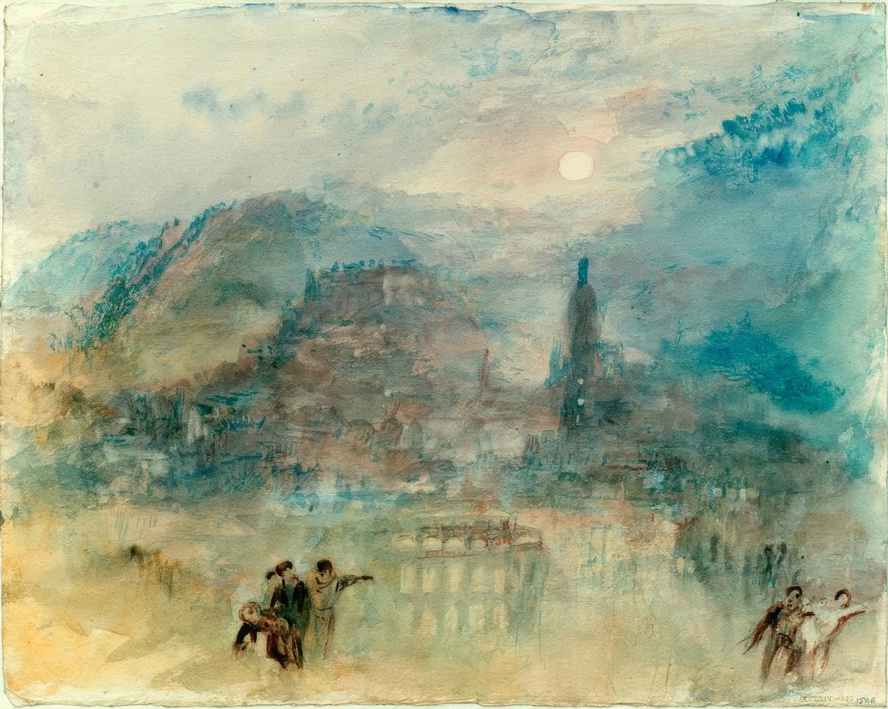 Heidelberg, måneskinn av Joseph Mallord William Turner