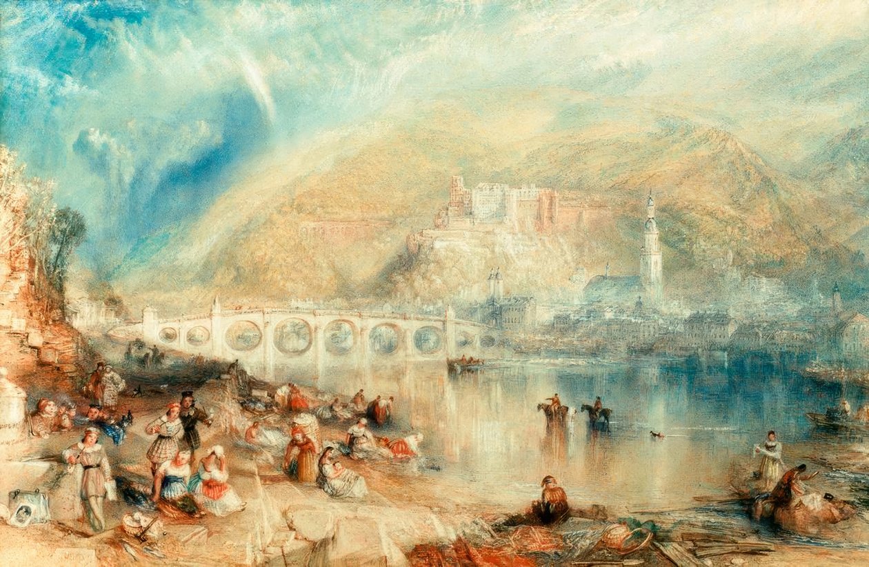Heidelberg med en regnbue av Joseph Mallord William Turner