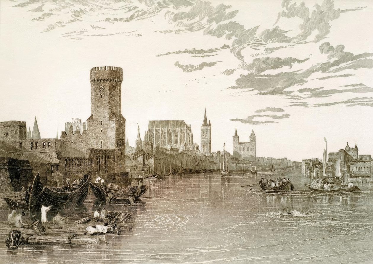 Köln sett fra elven av Joseph Mallord William Turner