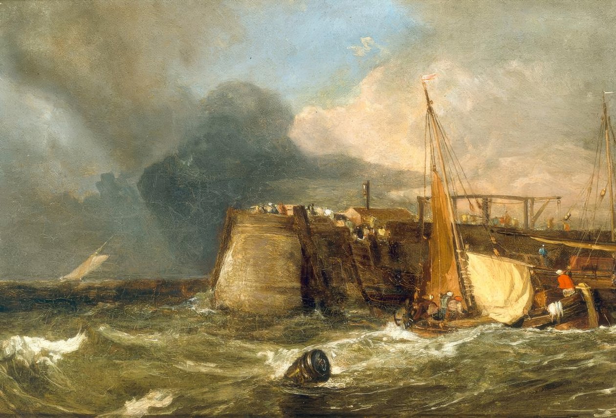 Gamle Margate Pier av Joseph Mallord William Turner