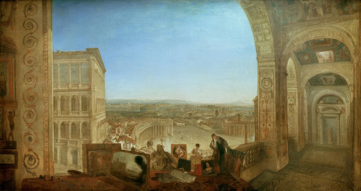 Roma, fra Vatikanet. Raffaelle akkompagnert av La Fornari av Joseph Mallord William Turner