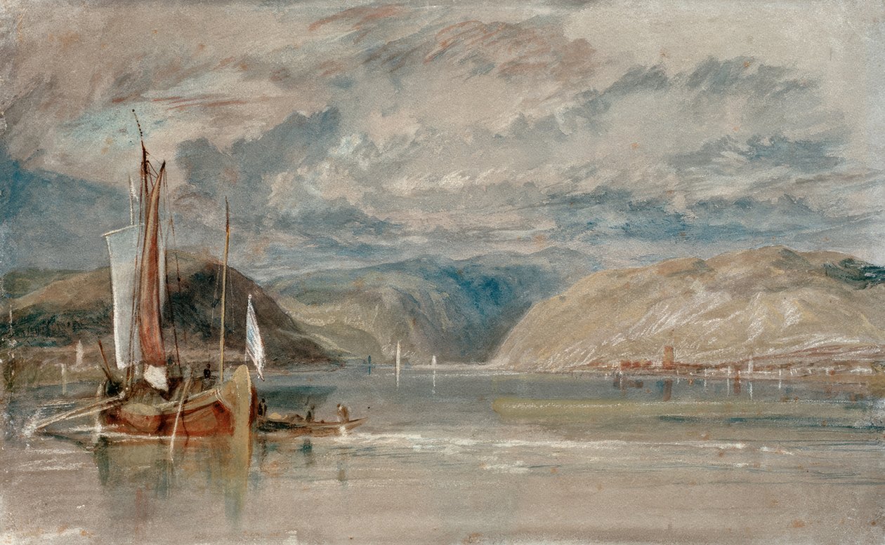 Rüdesheim, utsikt over Binger Loch av Joseph Mallord William Turner