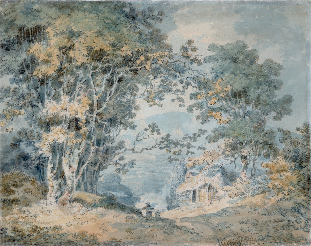 Rustikk på en countrybane i Hindhead, Surrey av Joseph Mallord William Turner