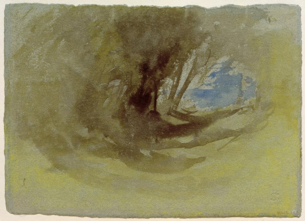 Scene på Meuse eller Mosel (?) av Joseph Mallord William Turner