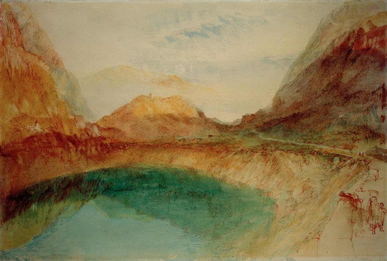 Innsjø i de sveitsiske fjellene av Joseph Mallord William Turner