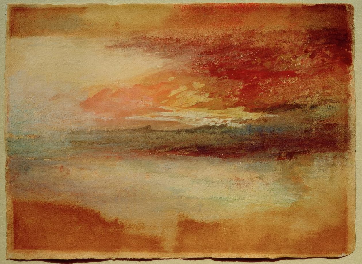 Solnedgang på kysten ved Margate (?) av Joseph Mallord William Turner
