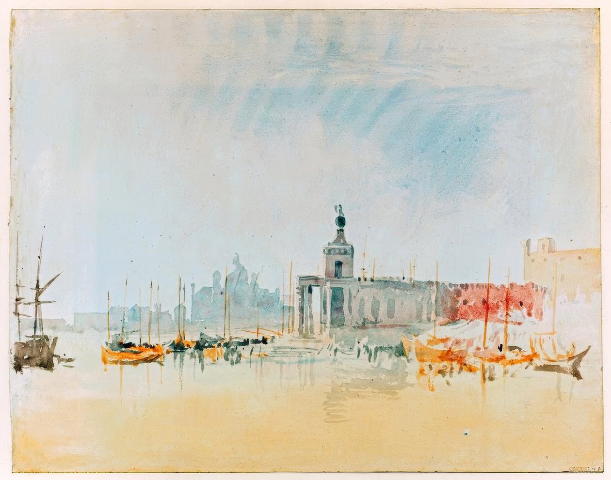Punta della Dogana, med Zitelle i det fjerne av Joseph Mallord William Turner