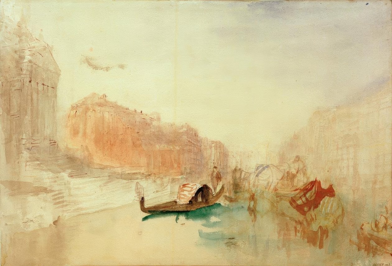 Trinnene til Santa Maria della Salute, ser opp Canal Grande av Joseph Mallord William Turner
