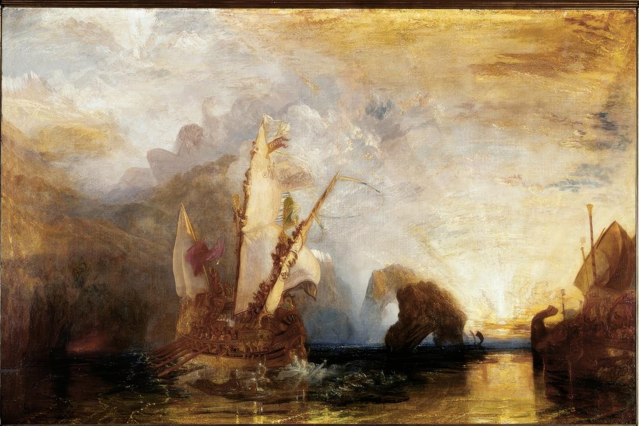 Ulysses håner Polyphemus – Homers Odyssey av Joseph Mallord William Turner