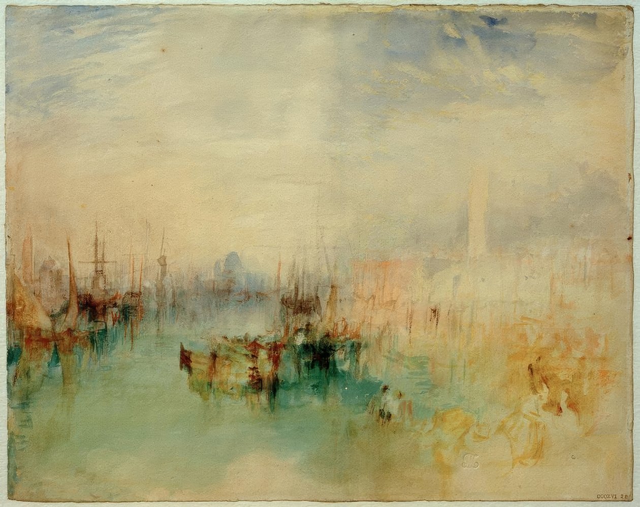 Venezia: Frakt fra Riva degli Schiavoni, fra nær Ponte dellArsenale av Joseph Mallord William Turner