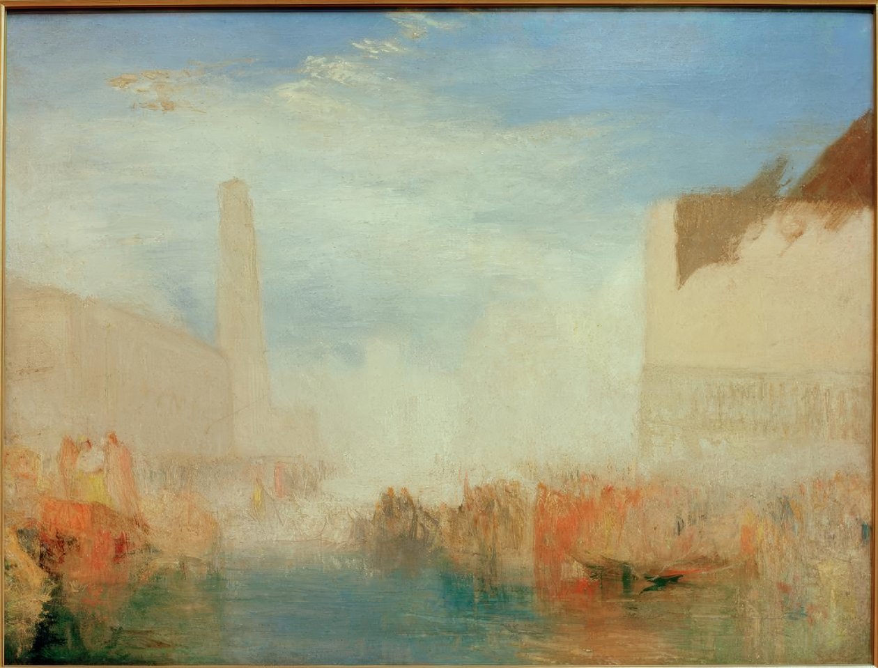 Venezia: Piazetta med seremonien for dogen som gifter seg av Joseph Mallord William Turner