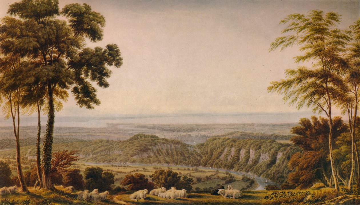 Utsikt fra Wyndd Cliff, nær Chepstow - Morning, c1820, 1938 av Joseph Mallord William Turner