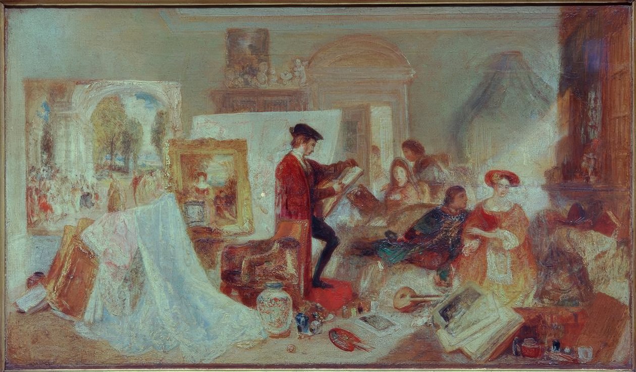 Watteau-studie av Fresnoys regler av Joseph Mallord William Turner
