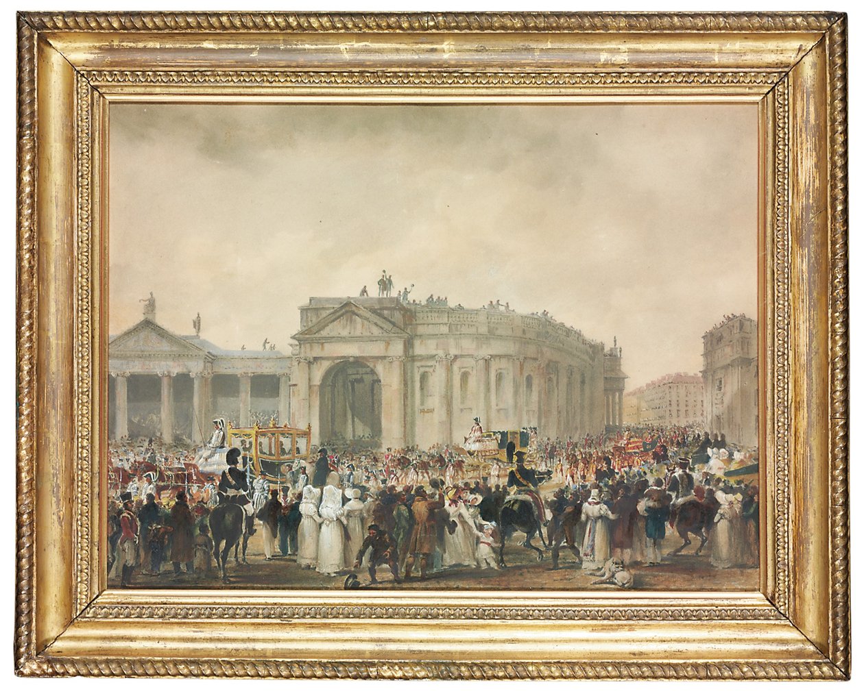 King George IV på College Green, Dublin av William Turner de Lond
