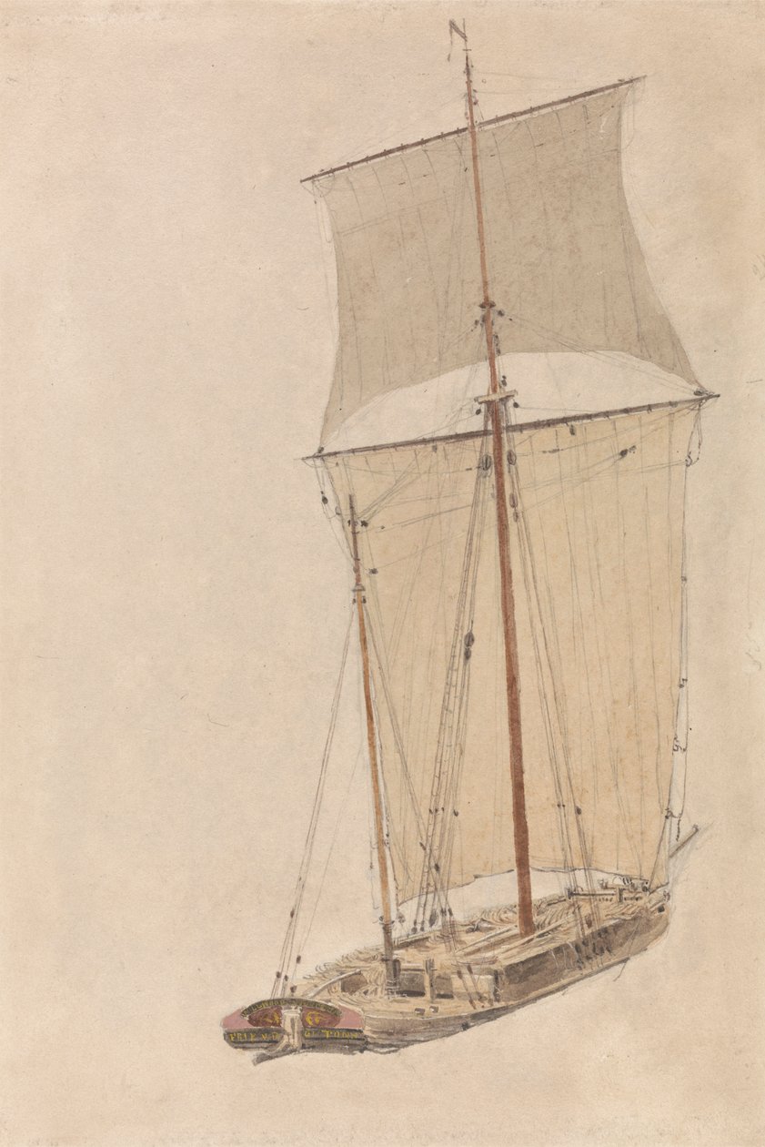 "Friend"-seilfartøyet ved Upton-on-Severn av William Turner of Oxford